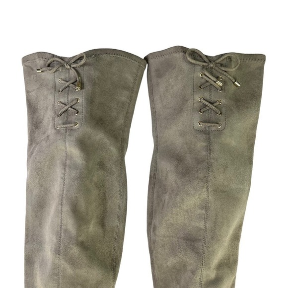 Jennifer Lopez Boots Womens Size 7.5 Lisette Over The Knee Gray Suede - Picture 12 of 13